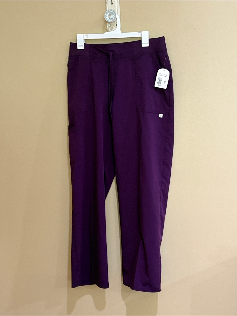 Scrubstar Purple Straight-Leg Drawstring Pants